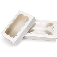 Pastry Box Sturdy Cake Dessert Packaging Bakery Display Case Compliant White Cardboard Box For Patisserie Food Display