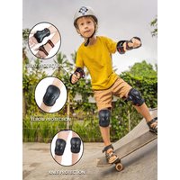 AliExpress RGGMQQ 6PCS Knee & Elbow Pads Set with Wrist Guards - Multi-Sport Protective Gear for Kids/Adults - Cycling, Skating, Riding Safety