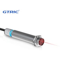 GTRIC – capteur photoélectrique à réflexion Diffuse, série M12, 10-30V NPN PNP, point Visible, 2mm, Distance de détection réglable de 15CM