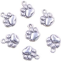 20pcs Charms Bear Paw 12x10mm Antique Silver Color Pendants Making DIY Handmade Tibetan Finding Jewelry