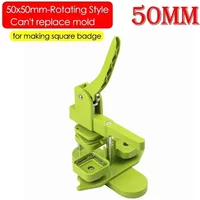 Rotating Style Square Badge Button Maker for DIY Making 50x50mm Badge Pins Art Crafts DIY Making Refrigerator Magnets Badge Pin
