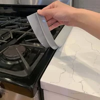2PCS Stove Counter Gap Cover Kitchen Silicone Heat Resistant Mat Gas Stove Slit Cleaning Pad Oil Dust Seal Cooker Cover