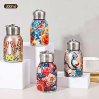 Portable 304 Stainless Steel Insulated Cup 300ml Mini Water Bottle Double Wall Leak-Proof Coffee Mug Outdoor Travel Office