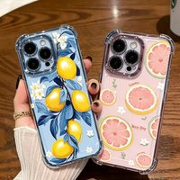 INS Cute Flower Yellow Lemon Fruit Case for Google Pixel 10 9 Pro XL 10A 8 7 Pro 5G Pixel 7A 8A 9A 10A Plating Shockproof Cover