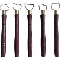 5Pcs Teapot Handle Pottery Tool Set, Clay Sculpting Carving Scrapers & Repairing Knife for Manual Ceramic Art