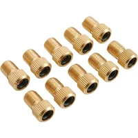 5/10PCS Bicycle Valve Adapters Golden Copper Bicycle Valve Adapter Dv Sv French To Dunlop Car Valve Car Pump Accessories