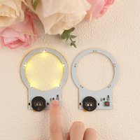 2/3/4Pcs/set Halo Lights Self-Adhesive Light-Up Units with Warm White Leds Easy Lights for Making Light-Up Cards Craft Supplies