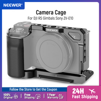 NEEWER ZV-E10 Camera Cage with Silicone Grip Arca Type QR Base Protective Metal Video Rig for DJI RS Gimbals Sony ZV-E10
