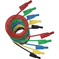 4mm Banana Plug Test Lead Cable 100cm/3.3ft Fully Insulated Safety Shrouded Line for Multi-Meter Jumper Wire