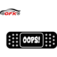 Fun OOPS! BAND AID JDM Decal Car Sticker Black/Silver Vinyl 15CM*5CM