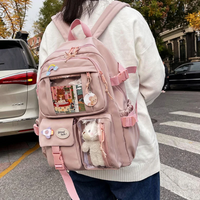 Japanese Style Backpack for Girls Korean Style Cute Kawaii Bag Campus Student Book Bag Casual Large Capacity Laptop Bag