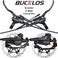 AliExpress BUCKLOS Bicycle Hydraulic Brake Set 2 Pistons Power Off Mountain Bike Disc Brake 1100/1800mm Disc Brakes for E-Bike Scooter