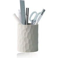 White Silicone Pen Holder Multifunctional Desktop Organizer Cup for Pencil Makeup Brushes Small Utensils Storage