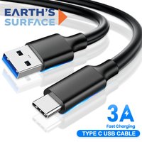 USB A to Type C 3A Fast Charging Cable USB C Wire USB3.0 10Gbps 60W Data Transfer SSD Hard Disk Cables for Xiaomi Samsung OPPO