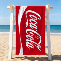 Fashion print C-CoCa C-ColaS Towel Drying Bath Towel Applicable To Light Swimming Camping Yoga Beach Out image 4