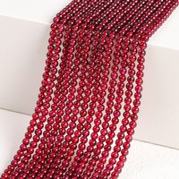 3mm Natural Stone Wine Red Garnet Bead Round Loose Spacer Small Bead For Jewelry Making Diy Necklace Bracelet Accessory