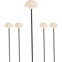 5Pcs Black Diffuser Sticks Home Scent Essential Oil Aroma Reeds For Decor Yoga Bedroom Office Diffuser Sticks Rattan