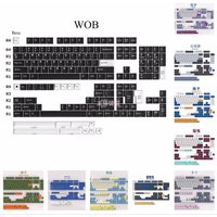1 Set Daye GMK WOB Purple Night British Racing Green Coniferous Panda Nuke Data Fuji Tuzi Keycaps ABS Double Shot Cherry Profile