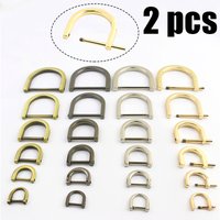 2pcs Metal Detachable D Ring Open Screw Dee Buckle Shackle Clasp for Leather Craft Bag Strap Belt Buckle Handle Shoulder Webbing