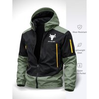 Outdoor Men's Windbreaker Jacket Waterproof Lightweight Shell Hooded & Durable Hiking, Climbing Men Travel Camping & Trekking