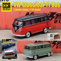 1/56 Volkswagen T1 Bus Toy Car Model CCA MSZ 1:64 Diecast Miniature Free Wheels Collection Suitable for Hot Wheels Gift Kid