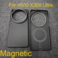 Luxury Hard Carbon Fibre Magnetic Phone Case For VIVO X300 Ultra Business Shockproof Aramid Fiber Cover Ultra-Thin Matte Cover