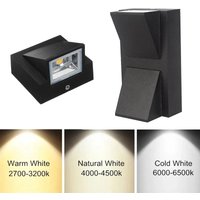 IP65 Waterproof 5W 10W Indoor Outdoor LED Wall Lamp Modern Aluminum Surface Mounted Cube LED Garden Porch Light AC110V/220V