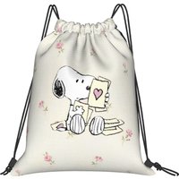 AliExpress Bandai S-Snoopys Loving Gesture Backpack Drawstring Sports Bags Gym Bag Water Resistant String Sackpack for Cycling 36cm (W) x 43cm (H)