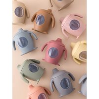 1PCS Penguin Shape Silicone Baby Cup BPA Free Leakproof Sippy Cup Transparent Water Bottle Infant Training Drinking Cup