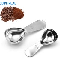 JUSTINLAU Stainless Steel Coffee Spoons Coffee Measuring Scoop with Graduated 15ml/30ml Beans Tea Sugar Spoon Barista tools