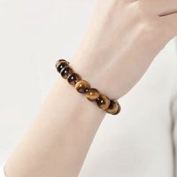 1PC/Lot Handmade Natural 5A Tiger's Eye Bracelet Classic Men's Buddhist Style Yoga Meditation Accessory