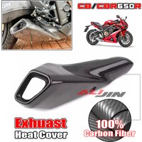 100% Real Dry Carbon Fiber Fairing For Honda CB650R CBR650R 2019-2023 Motorcycle Exhaust Pipe Cover Heat Anti-Scalding Shell