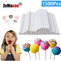 20-1500Pcs Solid Core White Paper Lollipop Sticks For Party Dining Chocolate Sugar Candy Lolly Pop Sucker sticks Cake Pop Stick