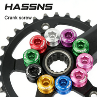 HASSNS Chainring Bolts 5Pcs Integrated Crankset Chainwheel Screws Monoplate Cranks Bicycle Dental Plate 6.5mm Mountain Bike