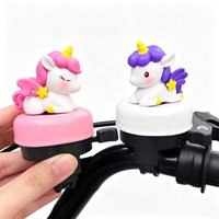Cute Cartoon Unicorn Bicycle Bell Universal Loud Safety Horn Balance Bike Skateboard Scooter Parts Sport Science Gift for Adults