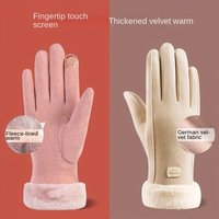 AliExpress NONE Women Touch Screen Gloves Fashion Mittens Autumn Winter Warm Thin Cashmere Solid Cycling Drive Suede Fabric Elegant Windproof