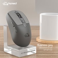 FREEWOLF A3 Wireless Silent Mouse ABS Pink Skin Not Fade Bluetooth Dual Mode Power Linght,5-Speed DPI,PAW3212 Chip Silent Design