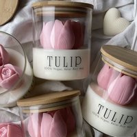 Small Tulip Candle Mold for DIY Tulip Bud Flower Aromatherapy Stone Handmade SoapSilicone Mold for Crafting