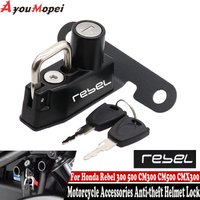 Motorcycle Accessories Anti-theft Helmet Lock Security For Honda Rebel500 Rebel300 CMX500 CMX300 CMX Rebel 500 300