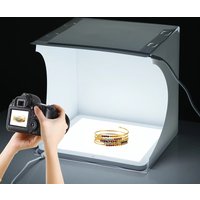 20cm Portable Photobox Photography Folding LED Light Room Photo Studio Light Tent Soft Box With 6 Color Backdrop For DSLR Camera
