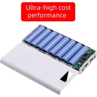 8*18650 LED DIY Shell Case Charging Storage Dual USB Power Bank Battery Box Case Battery Holder Mobile Phone Charger For Xiaomi