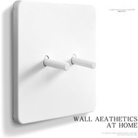Matte White 1-4 Gang 2 Way Wall Light Toggle Switch Stainless Steel Panel EU Socket for Home Decoration