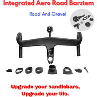AliExpress MICROCK 2025 New BLACK Carbon Fiber Full Internal Wiring T1000 Handlebars Suitable for Road Bikes, Gravel Handlebars, Bicycle Accessorie