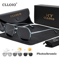 CLLOIO Neue Mode Aluminium Photochrome Sonnenbrille Männer Frauen Polarisierte Sonnenbrille Chameleon Anti-glare Fahren Oculos de sol