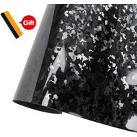 Glossy Black Camouflage Forged Carbon Vinyl Wrap Auto Motorcycle Self-Adhesive Sticker Forged Carbon Car Body Film Wrapping Foil