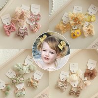 10 Pcs/Lot Sweet Hair Bows Hair Ties Band Flowert Girls Mini Baby Basic Kids Hair Accessories