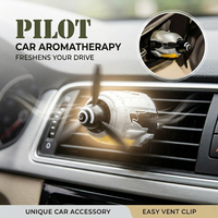 Airplane Car Air Freshener Rotating Propeller Vent Clip,Auto Aromatherapy Diffuser Fighter Engine Ornament Car Interior Decor