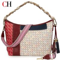 CHCH Women's Tote Bag 2025 New Splicing Design Dual purpose Shoulder Bag Large Capacity Commuter Women's Bag
