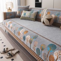 Boho Full Moon Tree Jacquard Chenille Sofa Cover for Living Room Couch Seat Cover Furniture Decor Protector Anti-Slip Sofa Towel