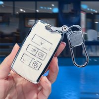Auto Keyless For Land Rover Range Rover Evoque Discovery Sport Velar TPU Car Key Case Cover For Jaguar XE E-PACE XF Keychain